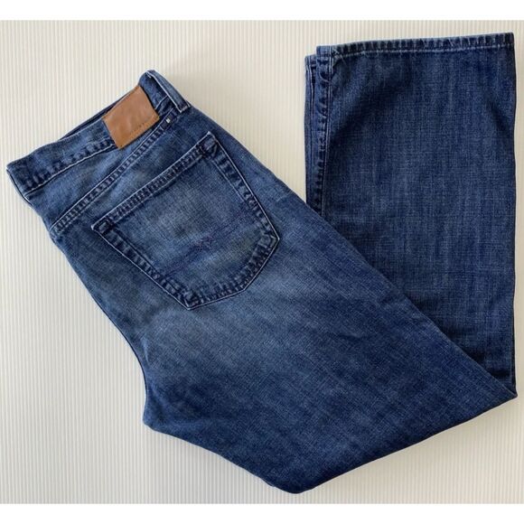 Lucky Brand VTG 361 Straight Mid Rise Blue Jeans Men's Size 36 x 32 - Picture 3 of 13